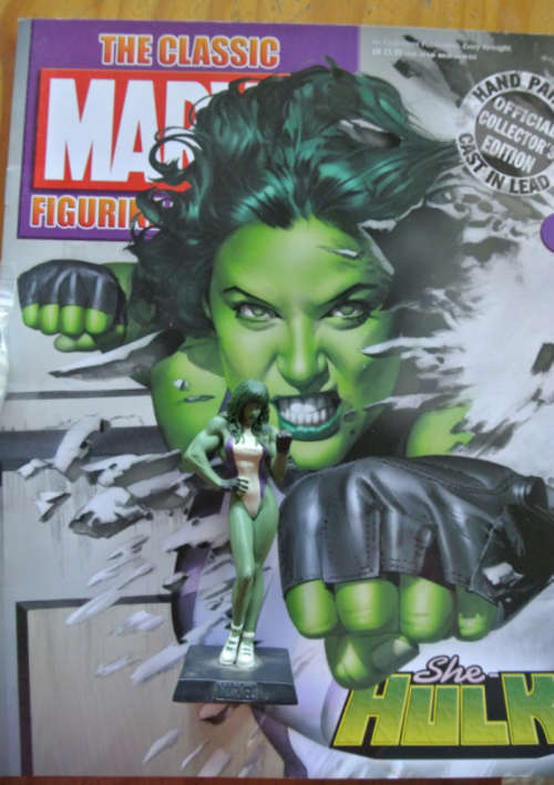 MARVEL lead comic figurine and mag(SHE-HULK)