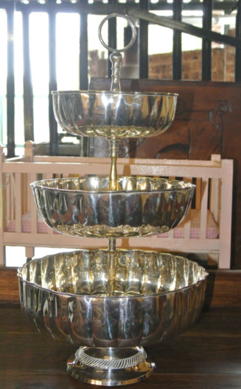 silver plated display stand