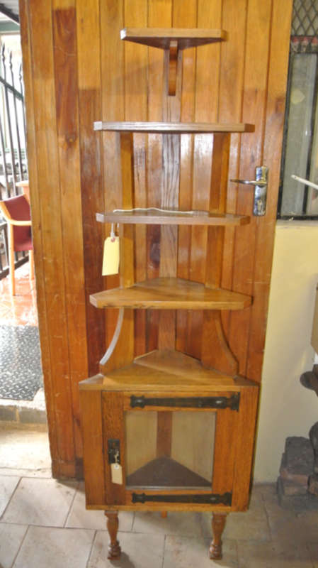 antique oak whatnot