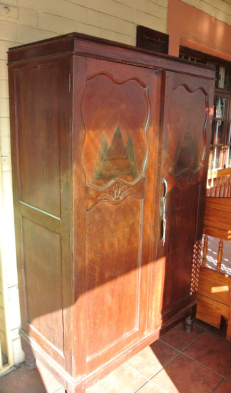 2 door teak cupboard