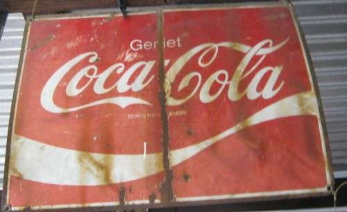 small enamel coke sign