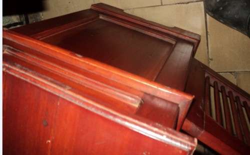 2 wooden bedside tables