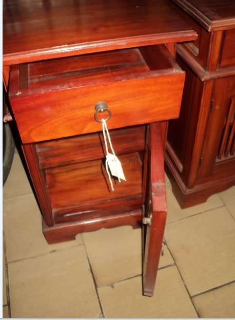 2 wooden bedside tables