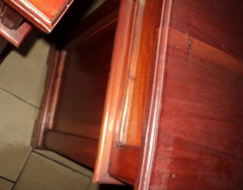 2 wooden bedside tables
