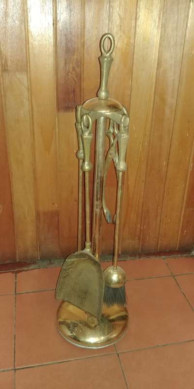 Fire set heavy brass