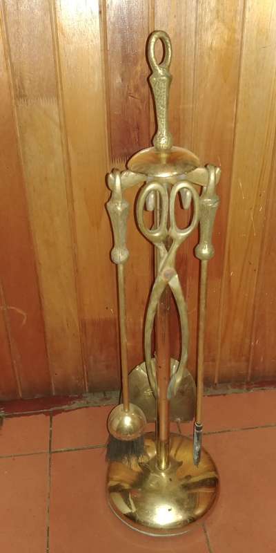 Fire set heavy brass