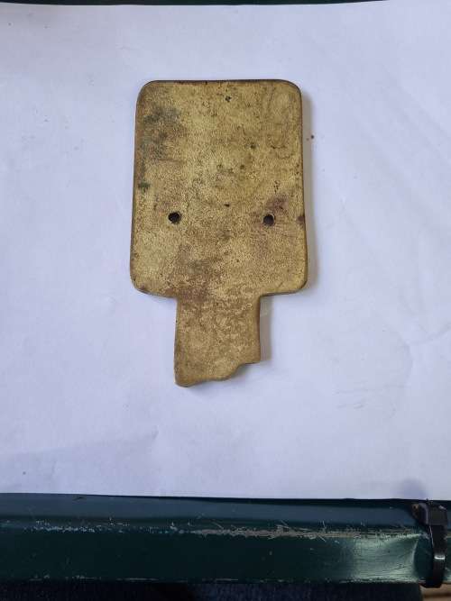 Train brass sign