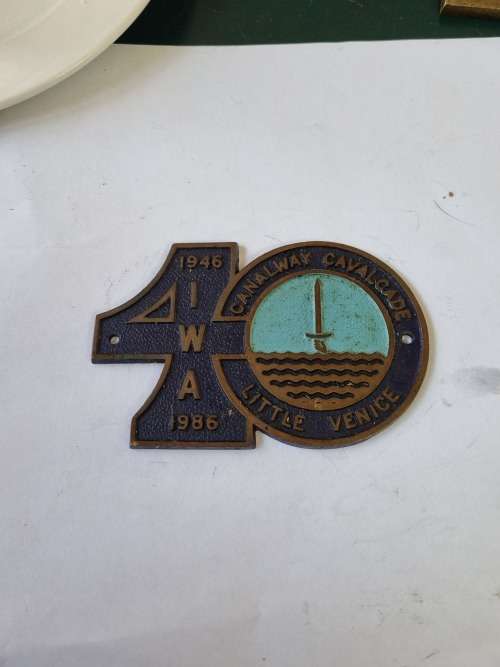 40 year commemorate brass plaque