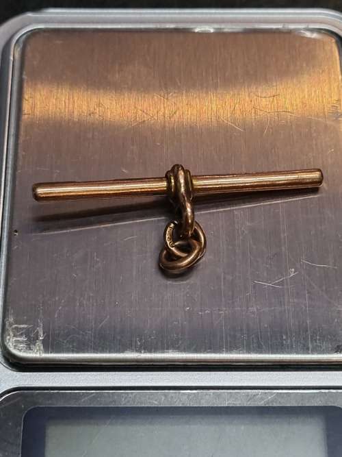 Antique 9ct t bar for a fob chain
