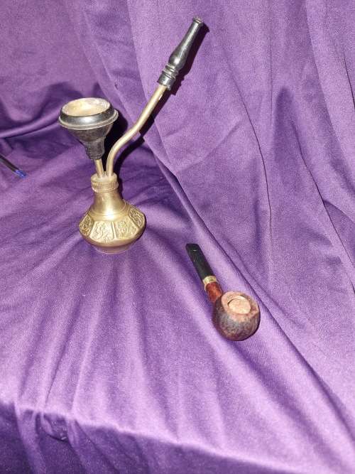 Vintage  hookah pipe and miniature display  pipe