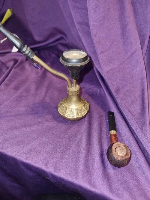 Vintage  hookah pipe and miniature display  pipe