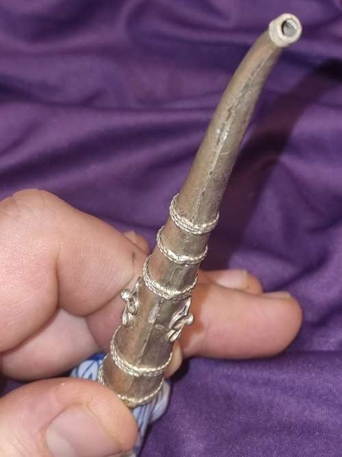 Blue and white pipe