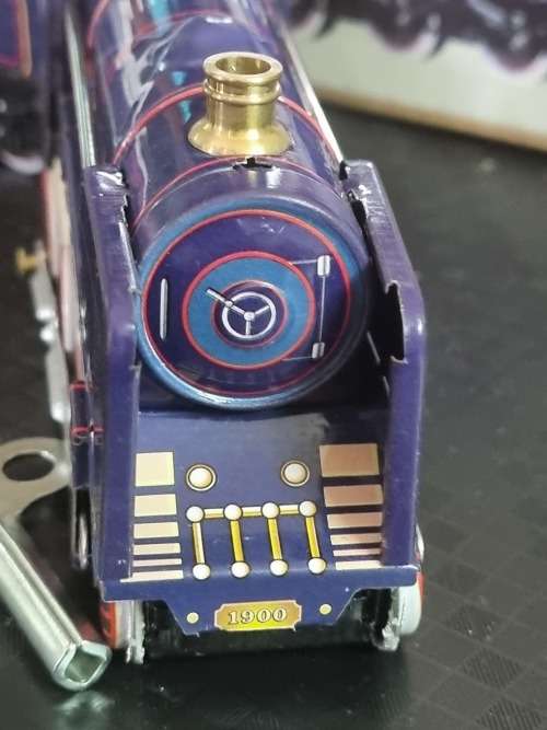 Purple tinplate train
