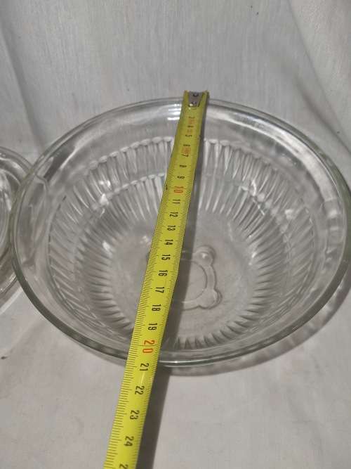 Depression glass 1930s ribbed mixing bowls