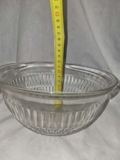 Depression glass 1930s ribbed mixing bowls