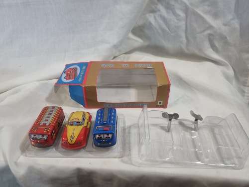Tinplate miniature car set of 3