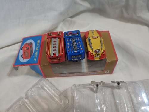 Tinplate miniature car set of 3