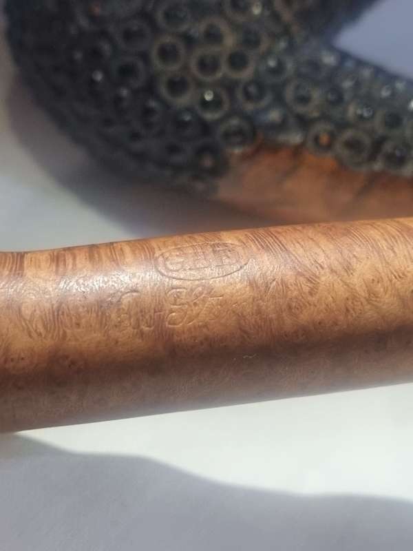 Italian pernice pipe and GBD pipe and stand