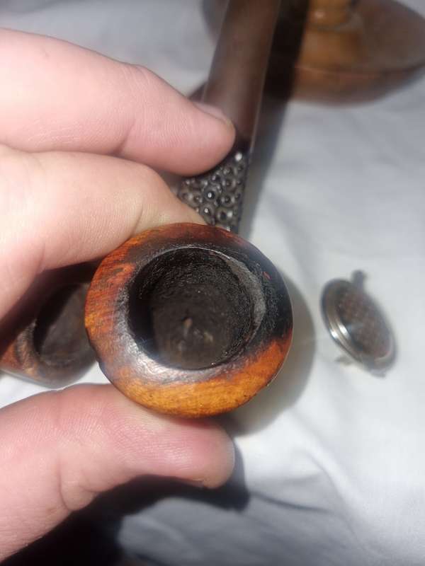 Italian pernice pipe and GBD pipe and stand