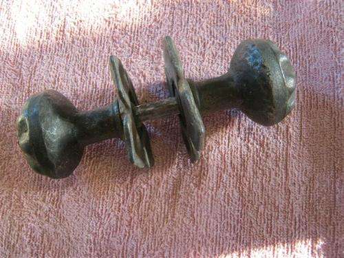 Cast metal door handle
