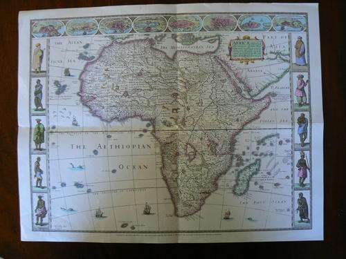 ANTIQUE MAP OF AFRICA  *1628  - THIS IS A REPRODCTN OF ORIGINAL FR THE NATIONAL ARCHIVES OF RHODESIA