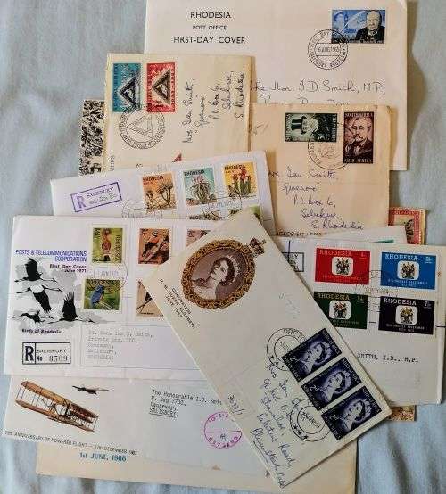 COVERS ADDRESSED TO IAN SMITH RHODESIA