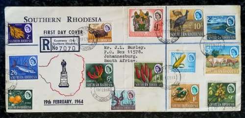 SOUTH RHOD ILSTRTD FDC FULL SET RGD WAX SEALED