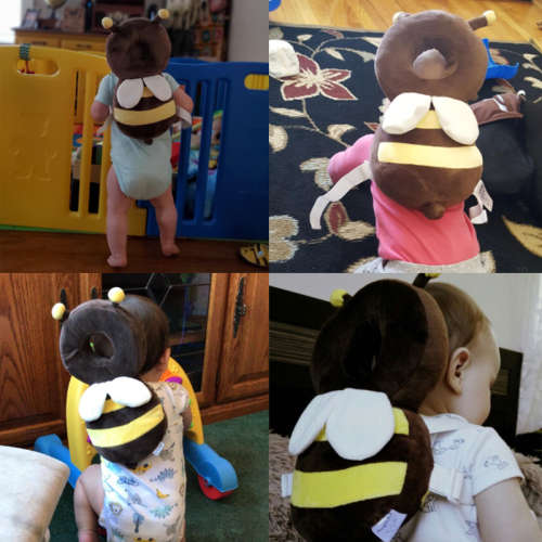 Bee Baby Head Safety Protection Pillow Helmet Backpack