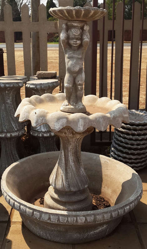 Angel Water Feature Large - Solid Concrete