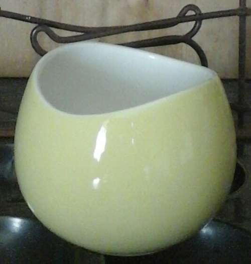 VINTAGE CONTINENTAL CHINA YELLOW SUGAR BOWL