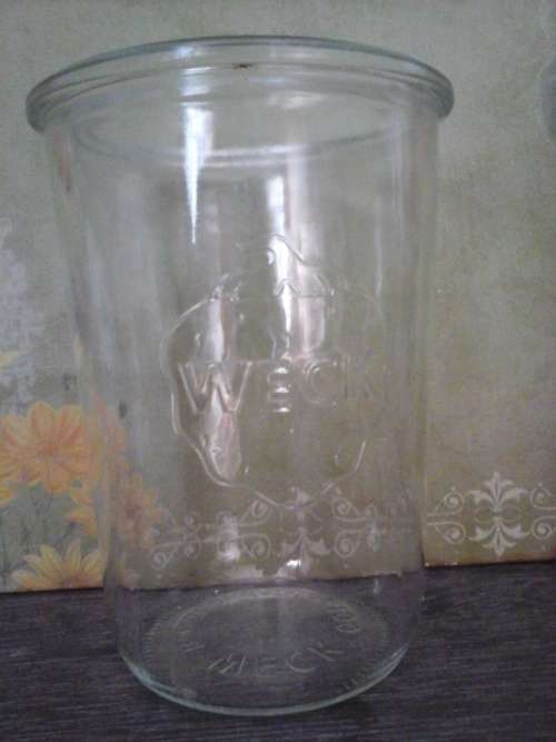 VINTAGE 'WECK RUND RAND GLASS 100' CANNING/STORAGE JAR