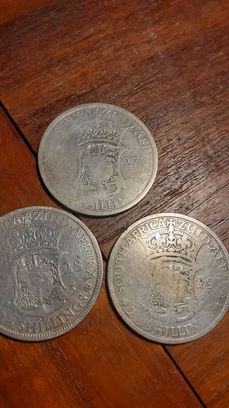 Three Half-crowns set, 1927,1928,1929