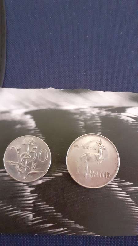 1966 Suid Africa 50 cent & 1 Rand coin (Afrikaans)
