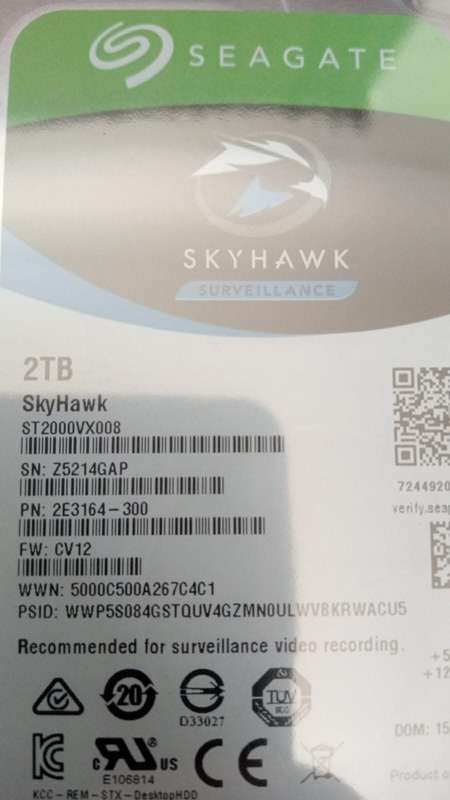 Seagate Skyhawk 2TB HDD