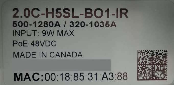 2.0C-H5SL-BO1-IR - Avigilon Bullet Camera (Refurbished)