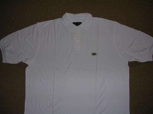 Brand New Leisure Plain White Polo Shirt (Size : L)