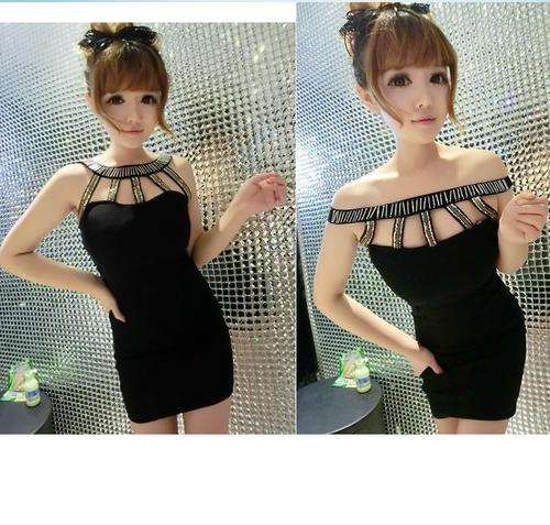 Stylish Vintage Black Dress (Size S)