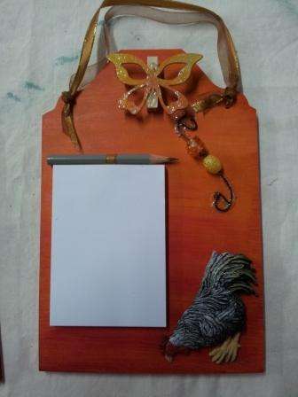 Handmade notebook board Orange