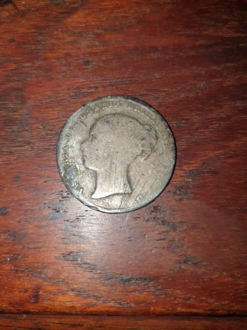 1865 Antique 1 Shilling Coin
