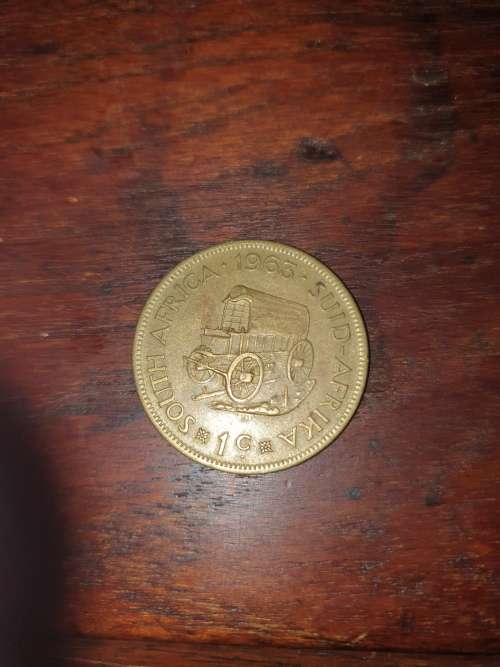 1963 South African 1 Cent Coin