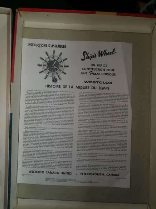 Westclox Ship's Wheel 1958 Clock Assemble Kit