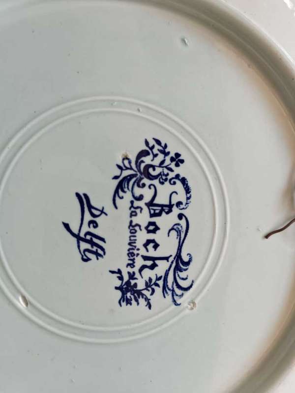Boch La Louviere Belgium Delft Plate