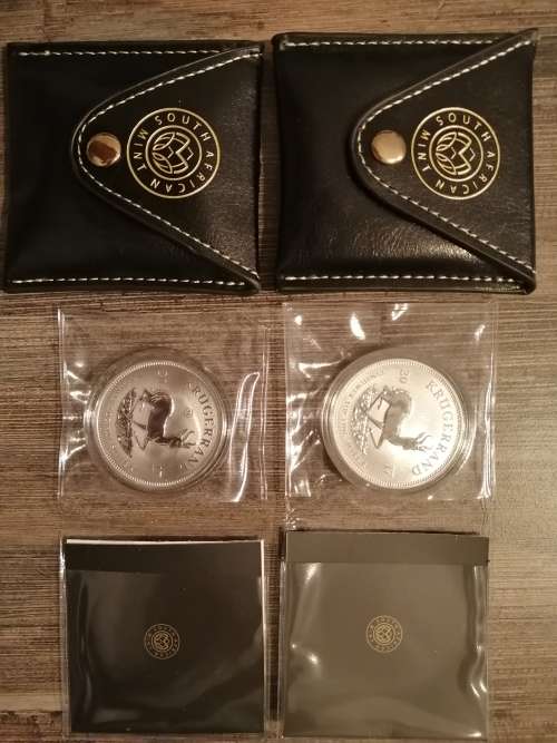 2x 2017 1oz Silver Kruggerand coins - 50th Anniversary limites Edition.