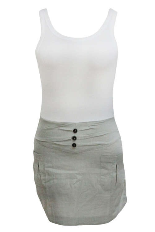 STYLISH DOUBLE POCKET DETAIL MINI DRESS