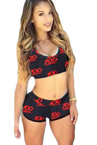 SEXY SPORTY STYLE FASHION PRINT BIKINI SET (SMALL TO PLUS SIZE)