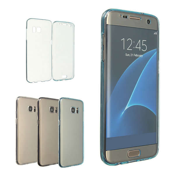 360° Full Protection Dual TPU Case Soft Clear Cover For Samsung Galaxy S7 Edge