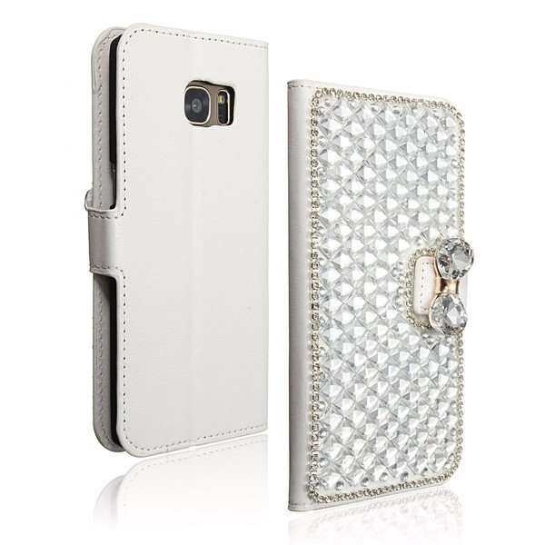 Luxury Crystal Rhinestone PU Leather Case Stand Cover for Samsung Galaxy S7 Edge (FREE SHIPPING)