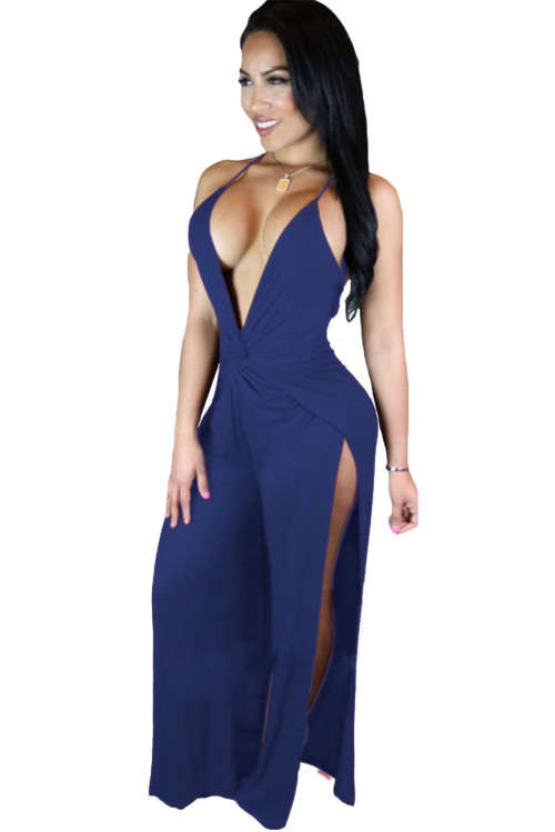 BEAUTIFUL BACKLESS HIGH SLIT JUMPSUIT