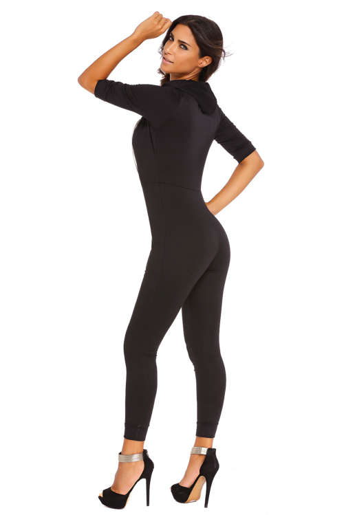 STYLISH HOODED WITH DRAW STRING JUMPSUIT