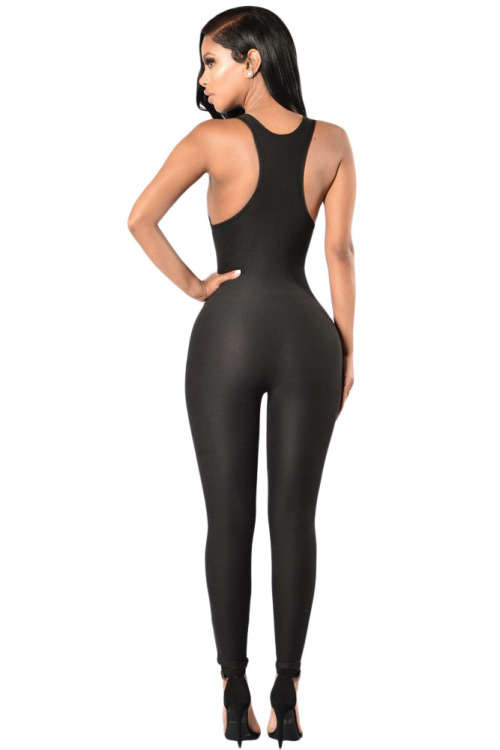 Playsuits Jumpsuits Black Skin Tight Cut Away Detail Sleeveless Jumpsuit was sold for 265.00 on 12 Feb at 16 05 by click and buy in Johannesburg ID 265962483